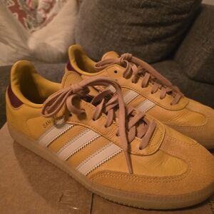 Adidas Yellow and Maroon Sneakers (ketchup & mustard)